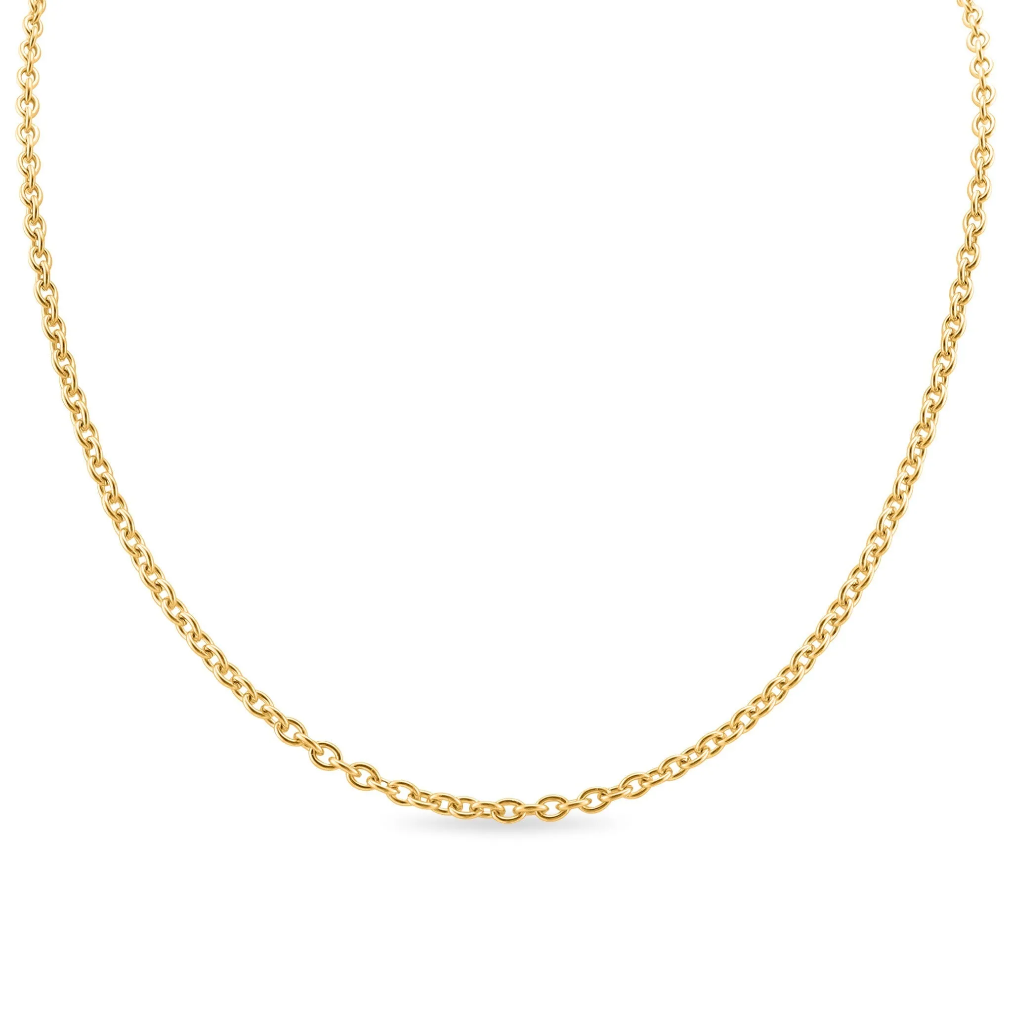 10 Pack - Gold 16" Stainless Steel Loop Chain Necklace / CHN3011