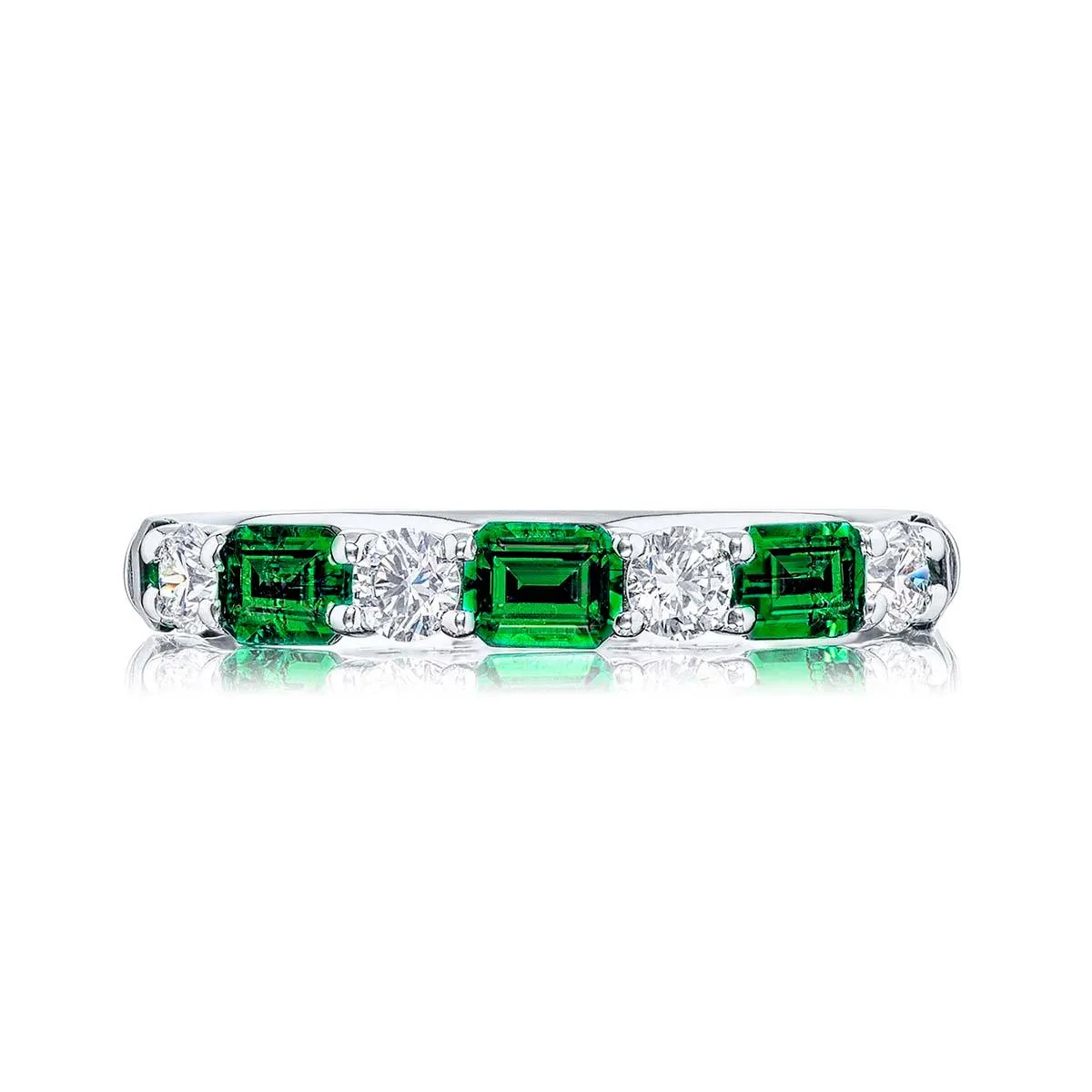1.32ctw Emerald & Diamond Band