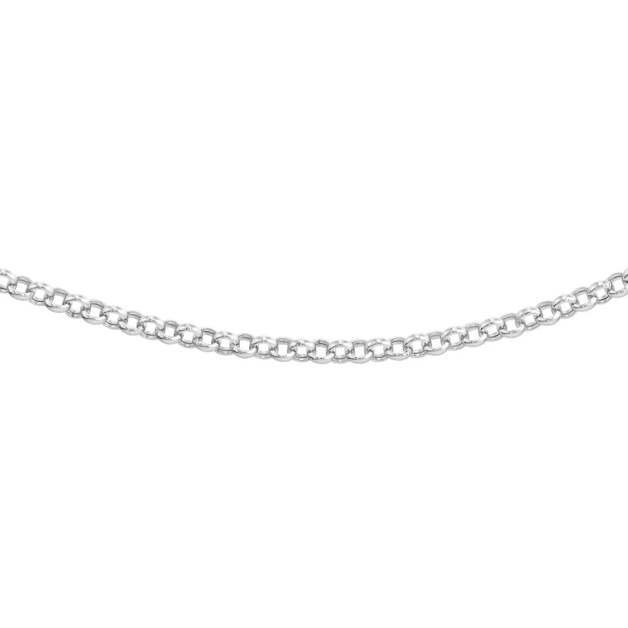 14K Hollow Gold 2.5mm Rolo Chain Necklace with Lobster Lock