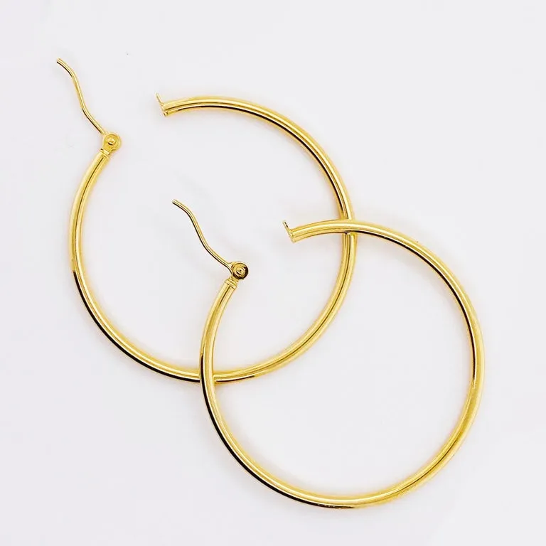14K Hoop Earrings