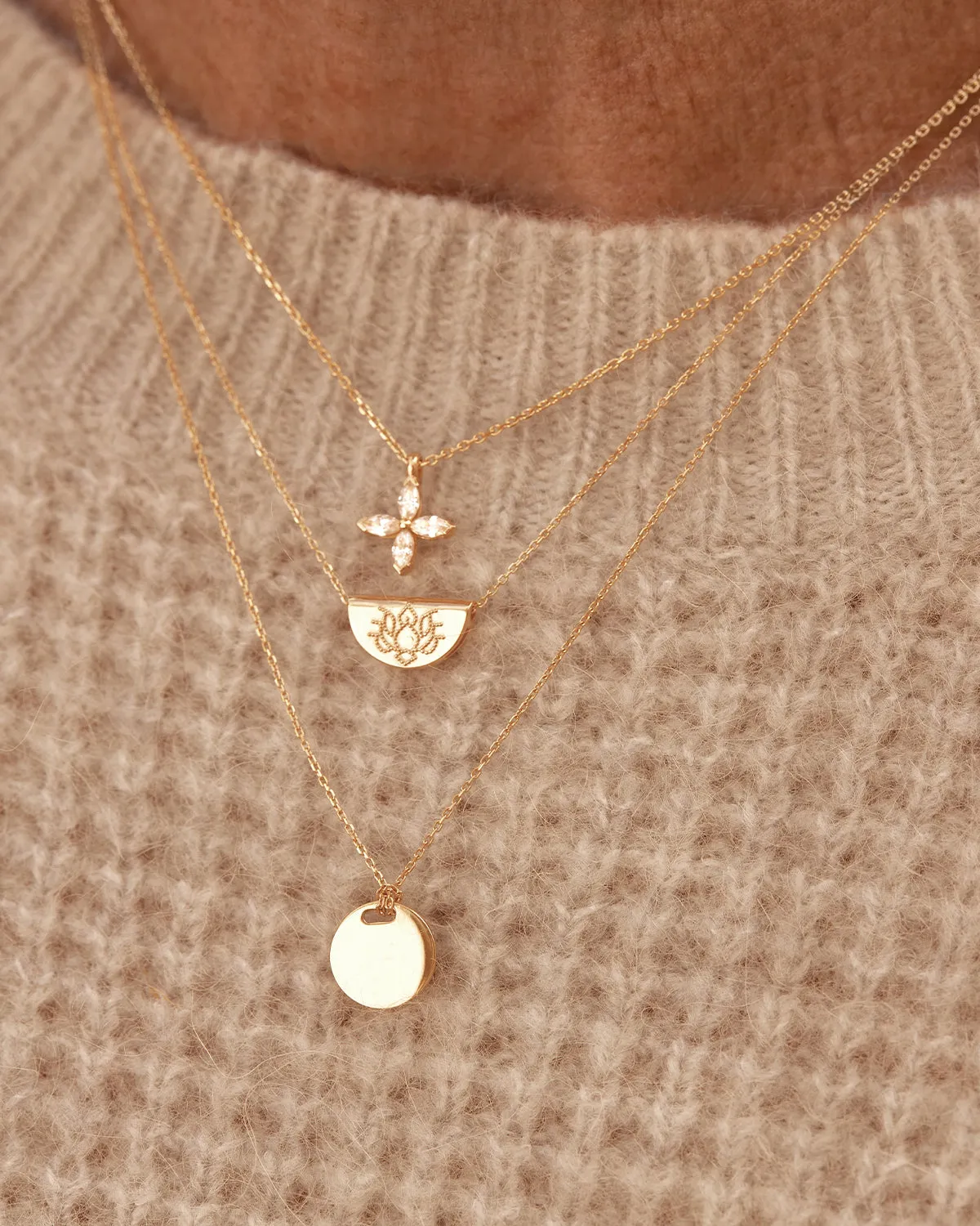 14k Solid Gold Forever And Always Engravable Small Necklace