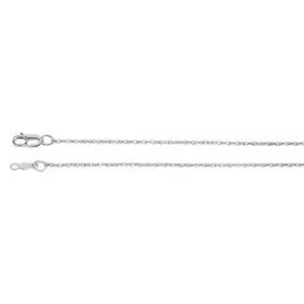 14K White 1 mm Rope 18" Chain