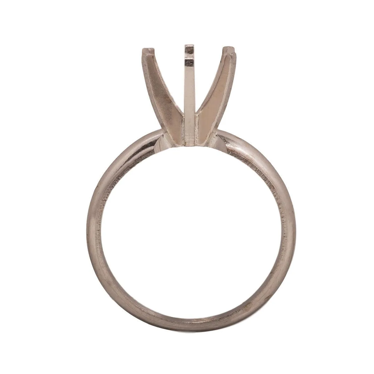 14KW, 14KW/14KY & Platinum Round Solitaire 8mm Center Stone 6-Prong Die Struck