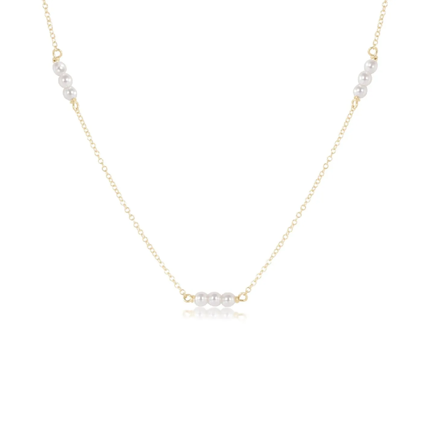 15” Choker Joy Simplicity Chain Gold- 3mm Pearl