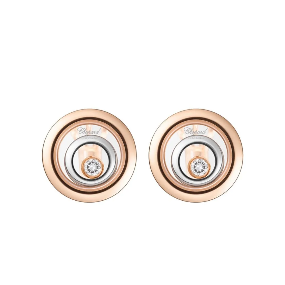 18ct Rose and White Gold Happy Spirit Earrings