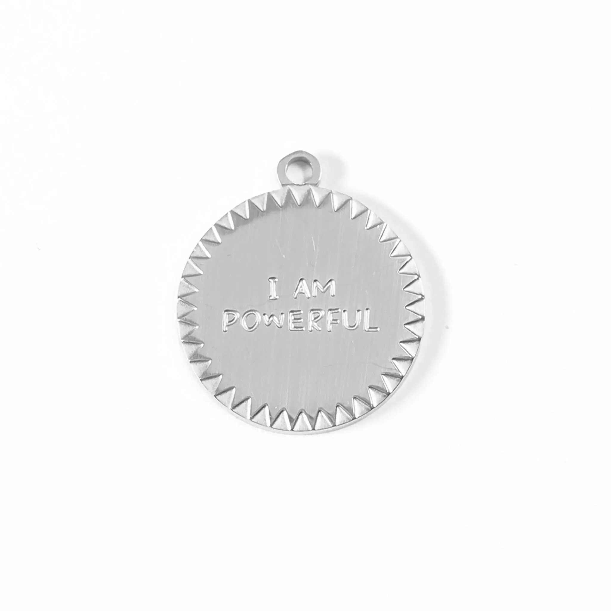18K Gold PVD Stainless Steel "I Am Powerful" Charm / PDL0015