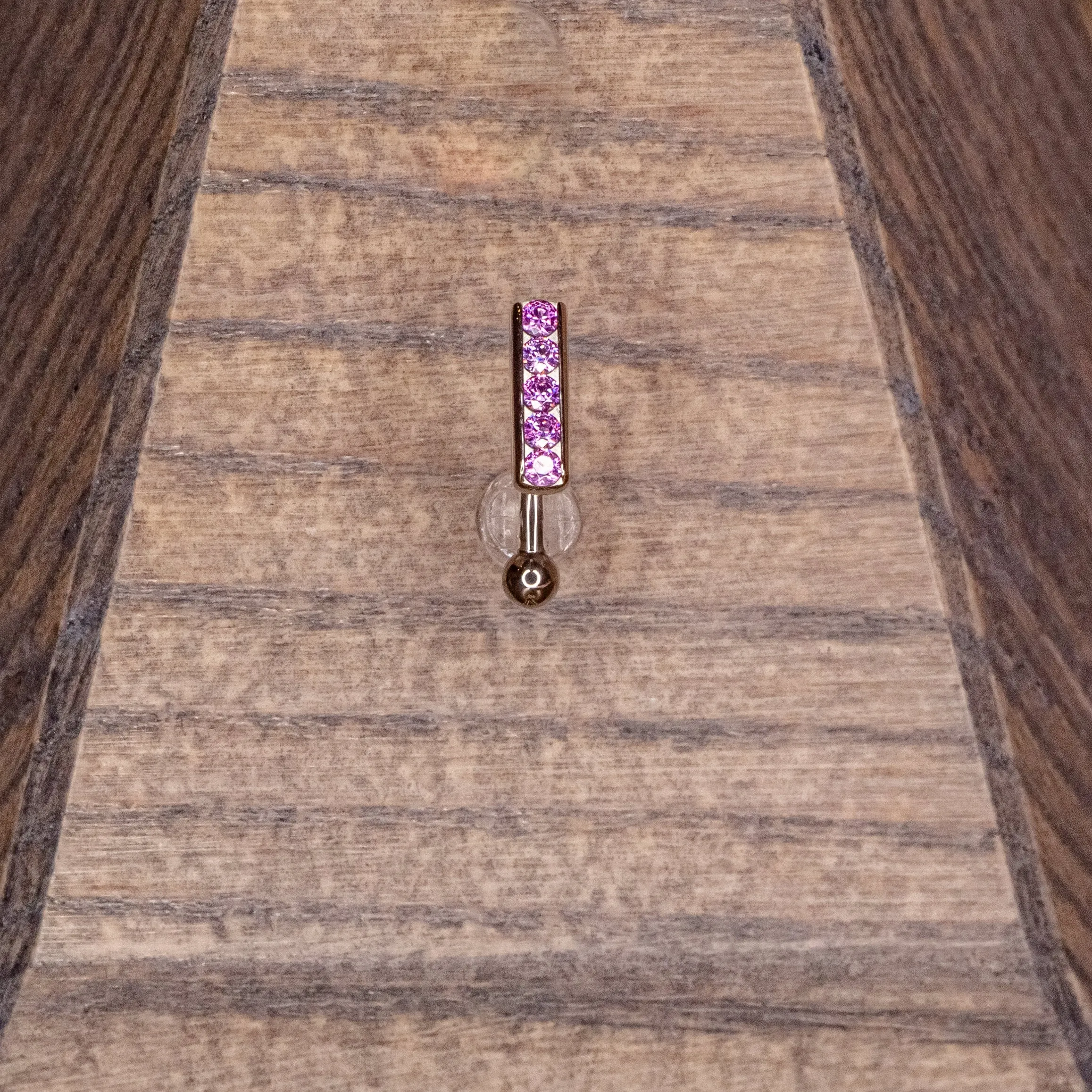 5-Gem Top Hanging with Crystals in 14g