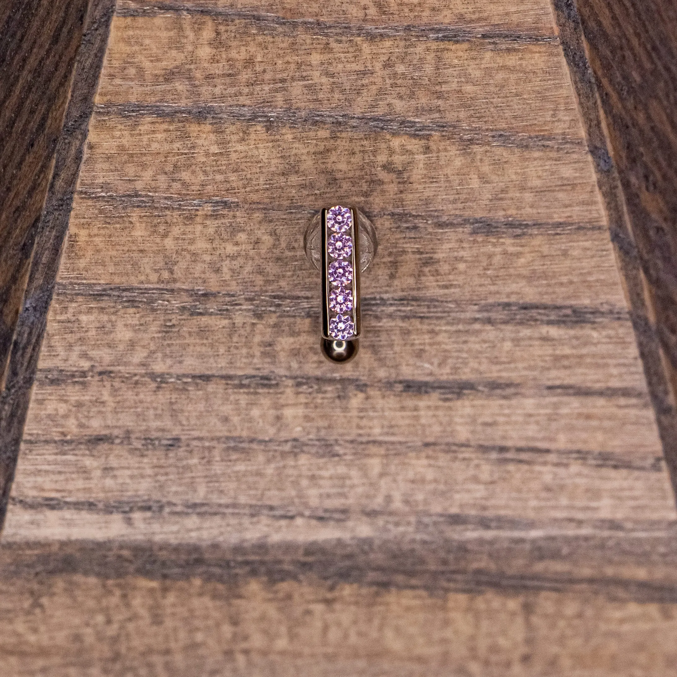 5-Gem Top Hanging with Crystals in 14g