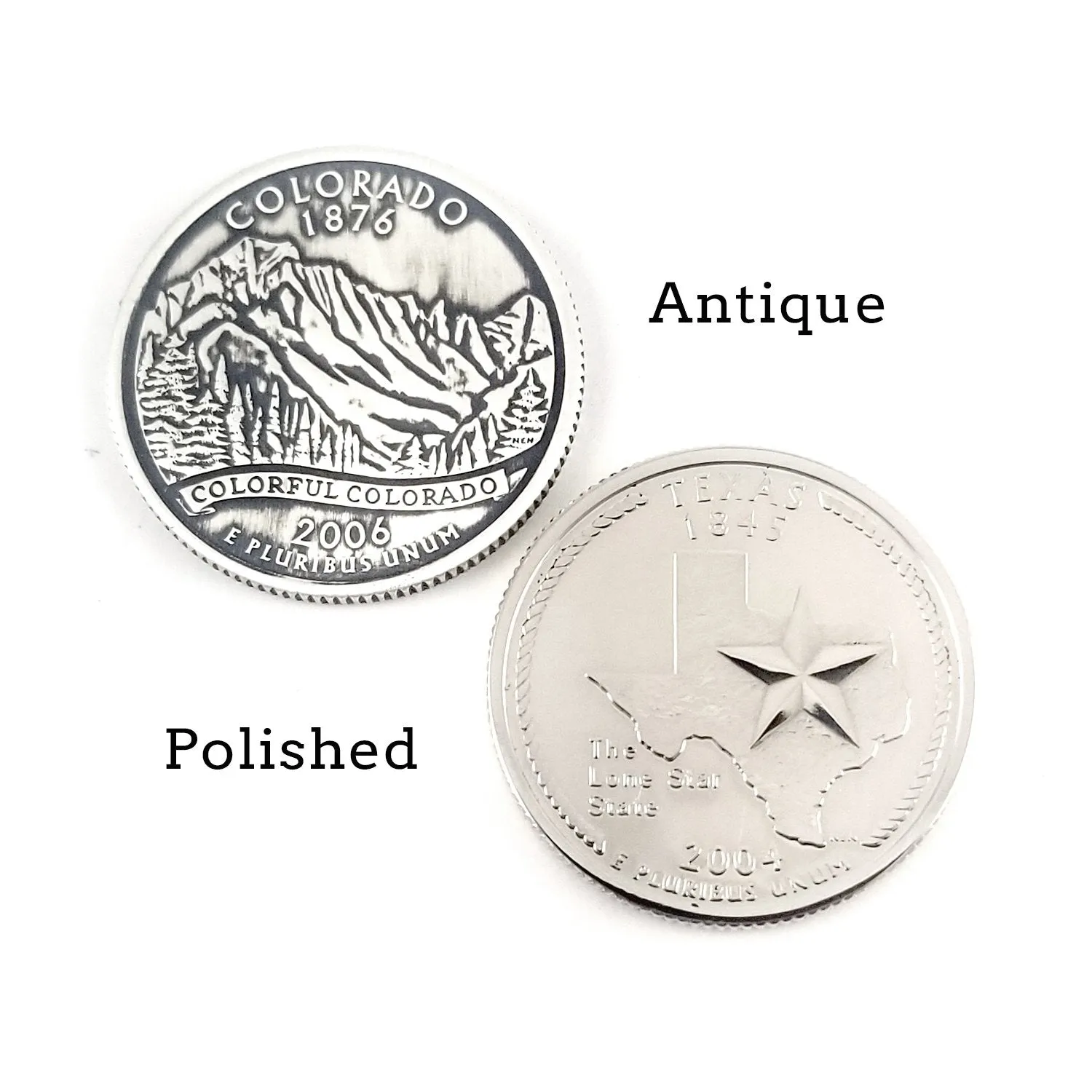 90% Silver State Quarter Twisted Bar Necklace
