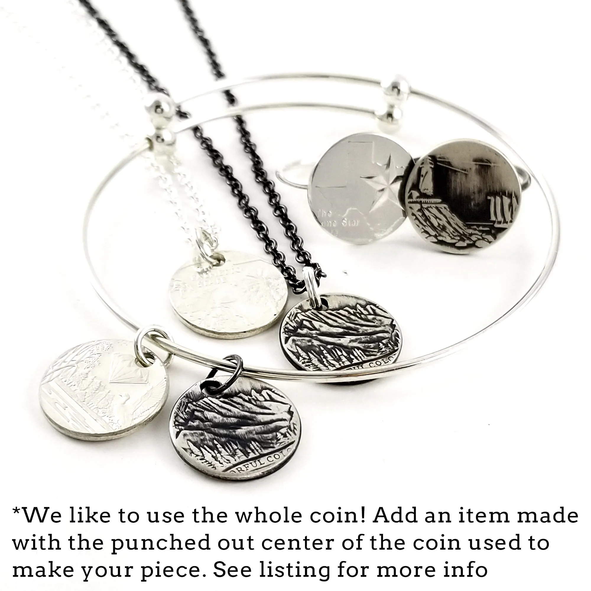 90% Silver State Quarter Twisted Bar Necklace