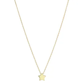 9kt Gold 3D Star Pendant Necklace