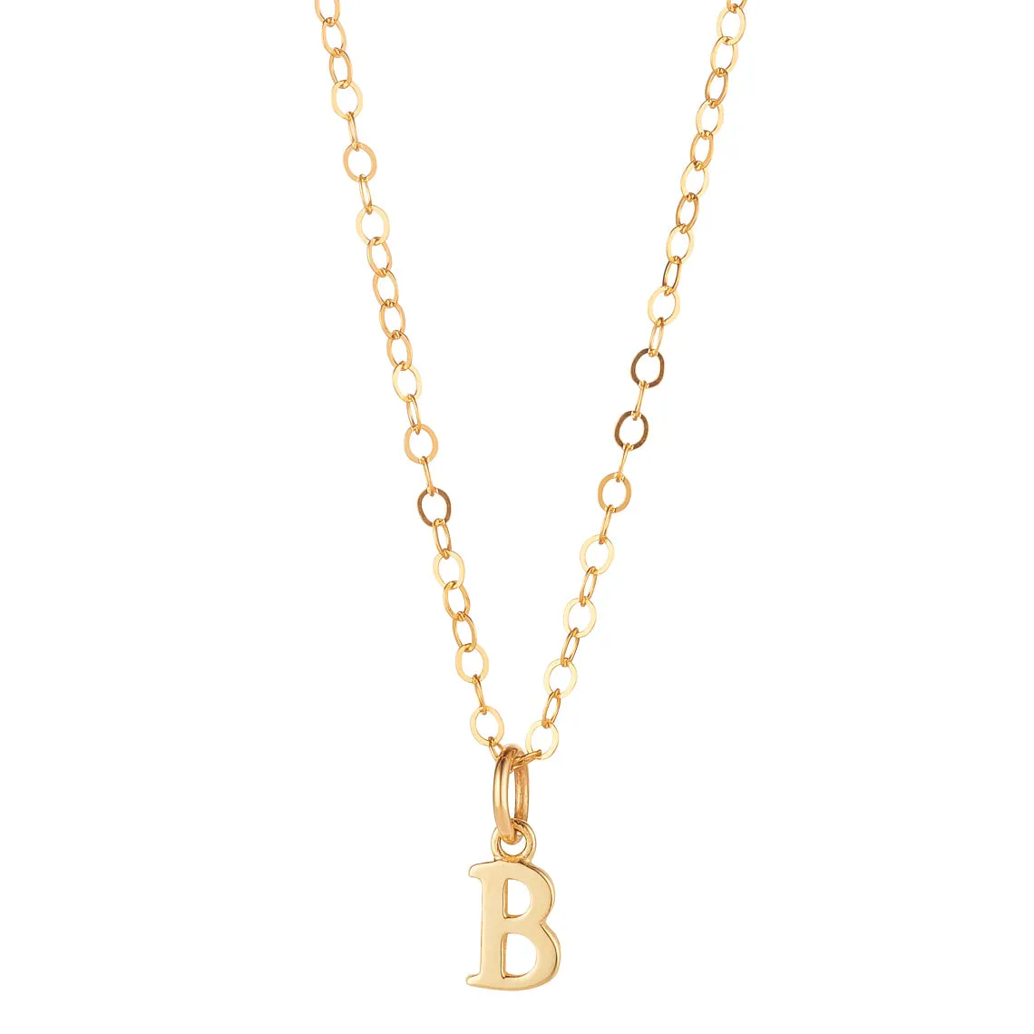 9kt Gold Initial Pendant Necklace (A to Z)