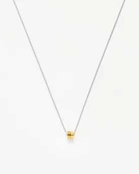 Abacus Beaded Floating Charm Necklace | 18ct Recycled Gold Vermeil and Rhodium on Sterling Silver