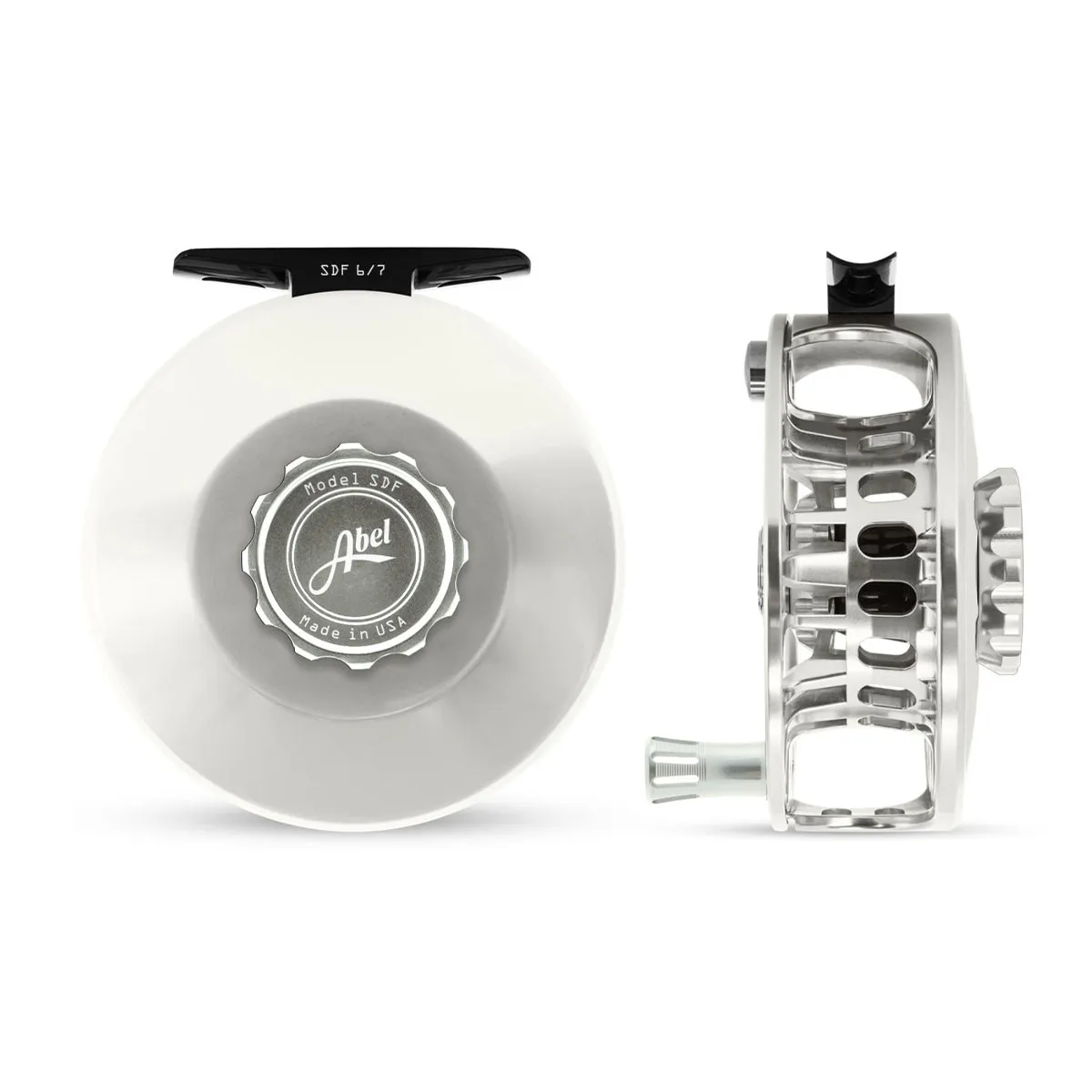 Abel SDF Reel Solid 6/7 Platinum, Platinum Drag Knob with Platinum Handle