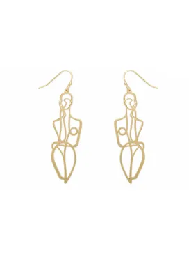 Abstract Figure Statement Earrings