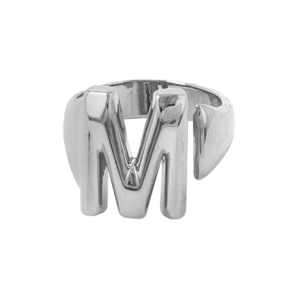 Alphabet Ring In Silver-Tone