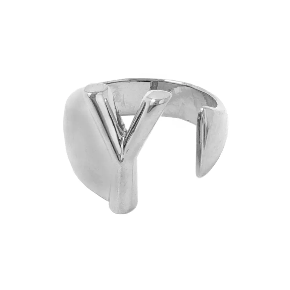 Alphabet Ring In Silver-Tone