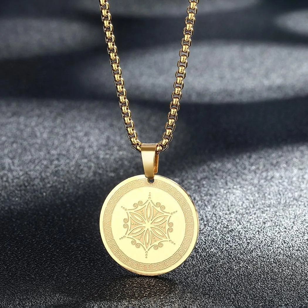 Aphrodite's Flower Talisman Pendant (Flower of Aphrodite Symbol of Love Beauty) Greek Mythology Necklace Send Men and Women