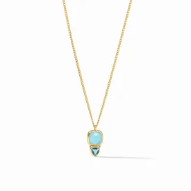 AQUITAINE DUO DELICATE NECKLACE- CAPRI BLUE