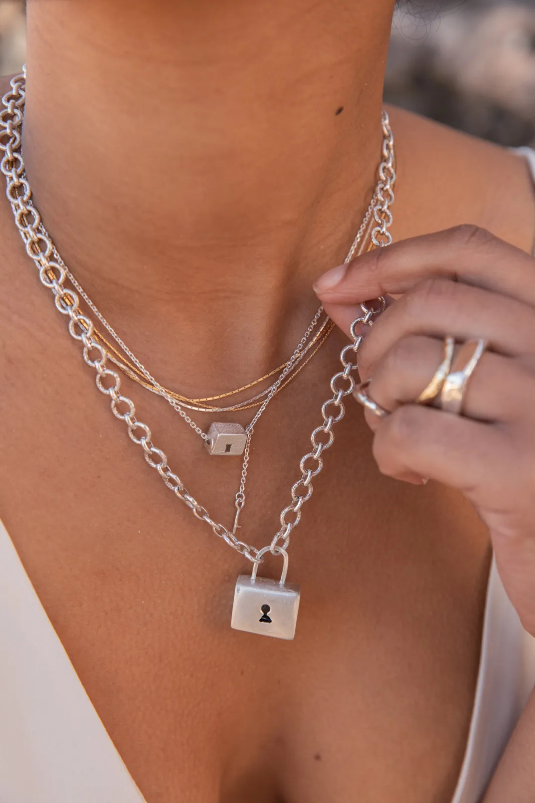 Baggage Necklace | Silver