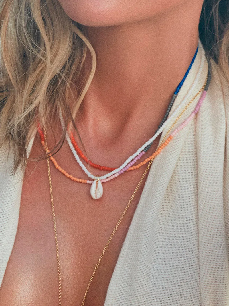 Beaded Puka Shell Necklace