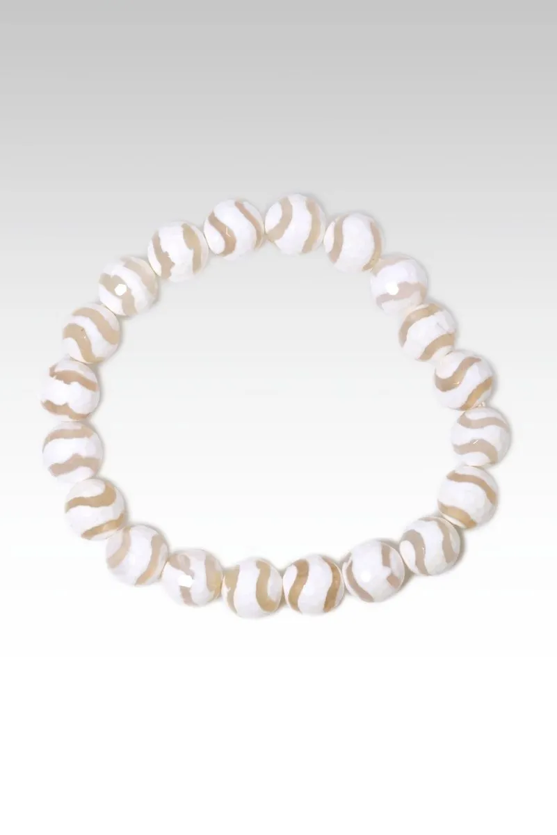 Beaded White Animal Print Agate Honeycomb Bracelet™