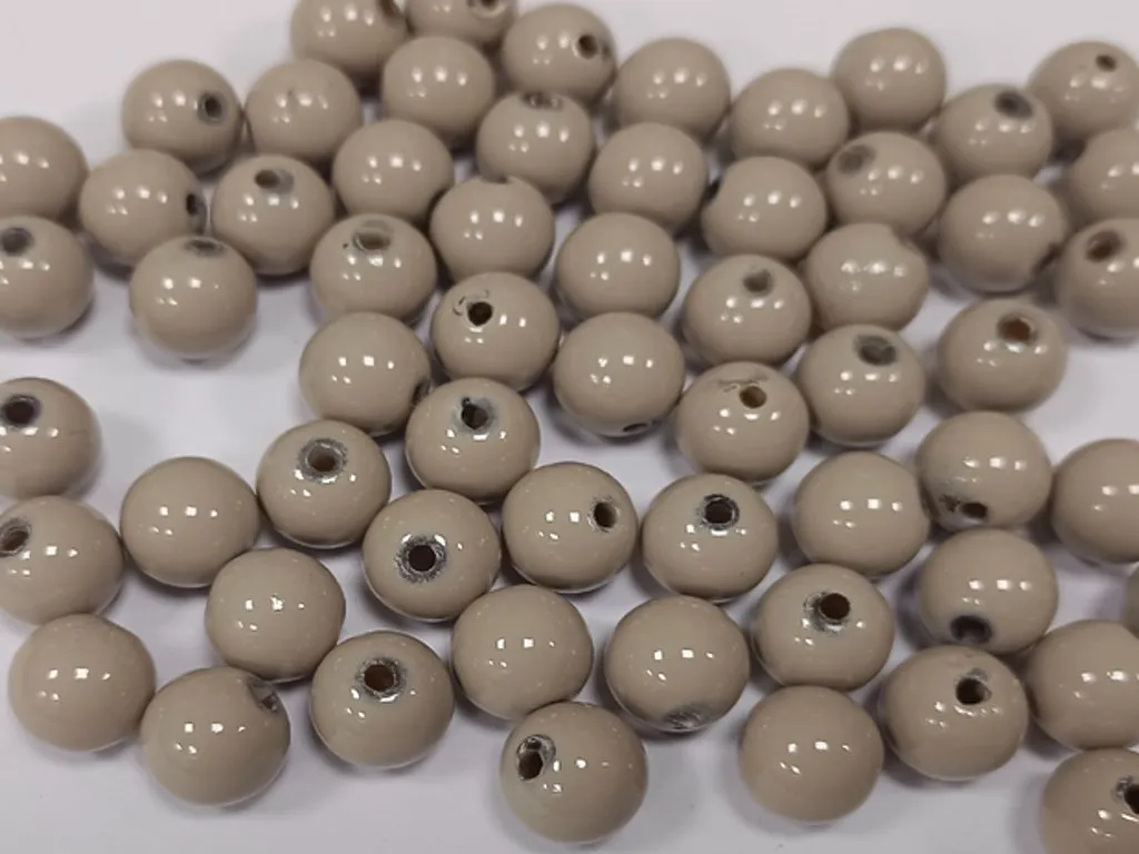 Beige Acrylic Ball Beads- 8 mm