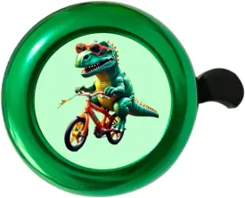 Bike Bell with Fun Graphics Unicorn Dino, Loud Crisp Clear Sound Metal Bike Bicycle Bell for Kids, and Styles, Cool Dinosaur, Unicorn, Fairy Princess