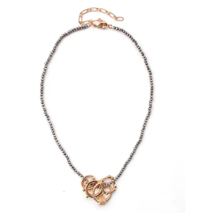 Birdie Hematite Necklace
