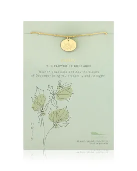 Birth Flower Necklace - December