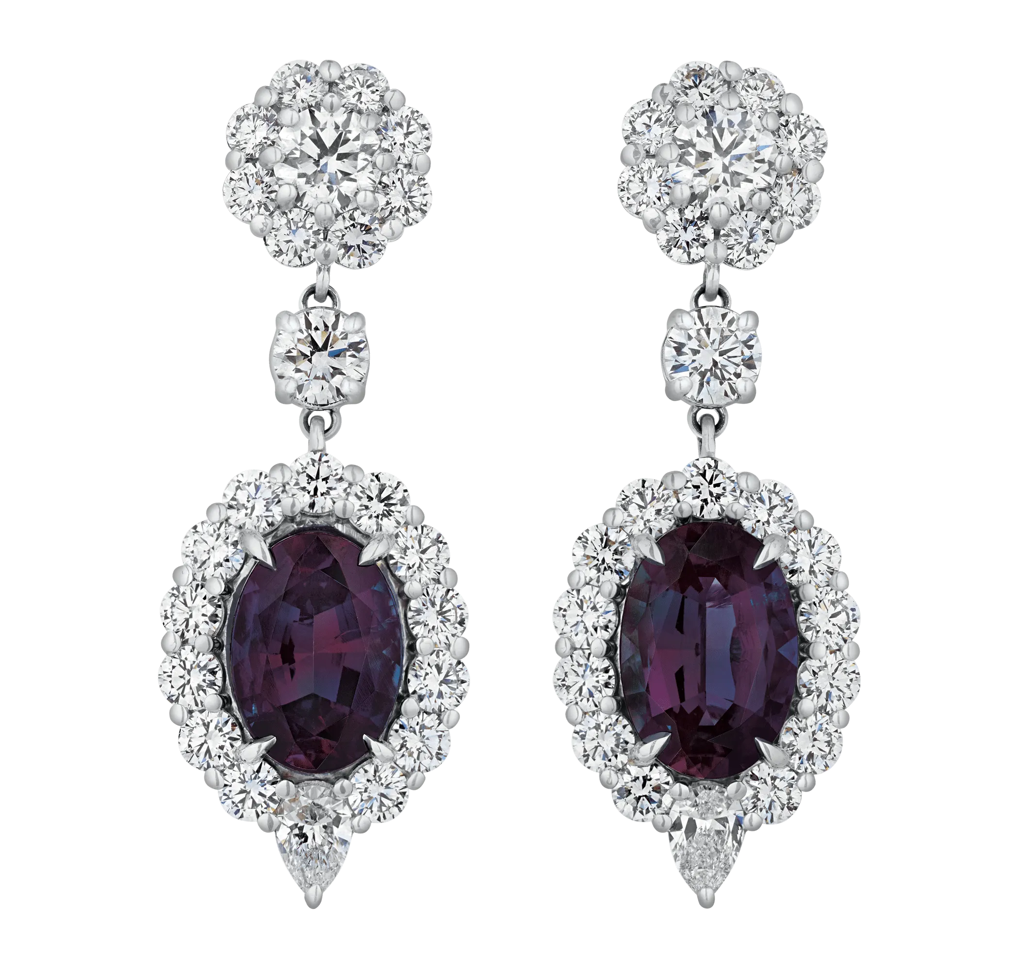 Brazilian Alexandrite Earrings, 9.04 Carats
