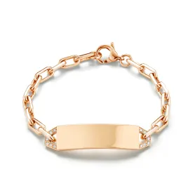 Carrington Mini Diamond ID Bracelet (Engravable)