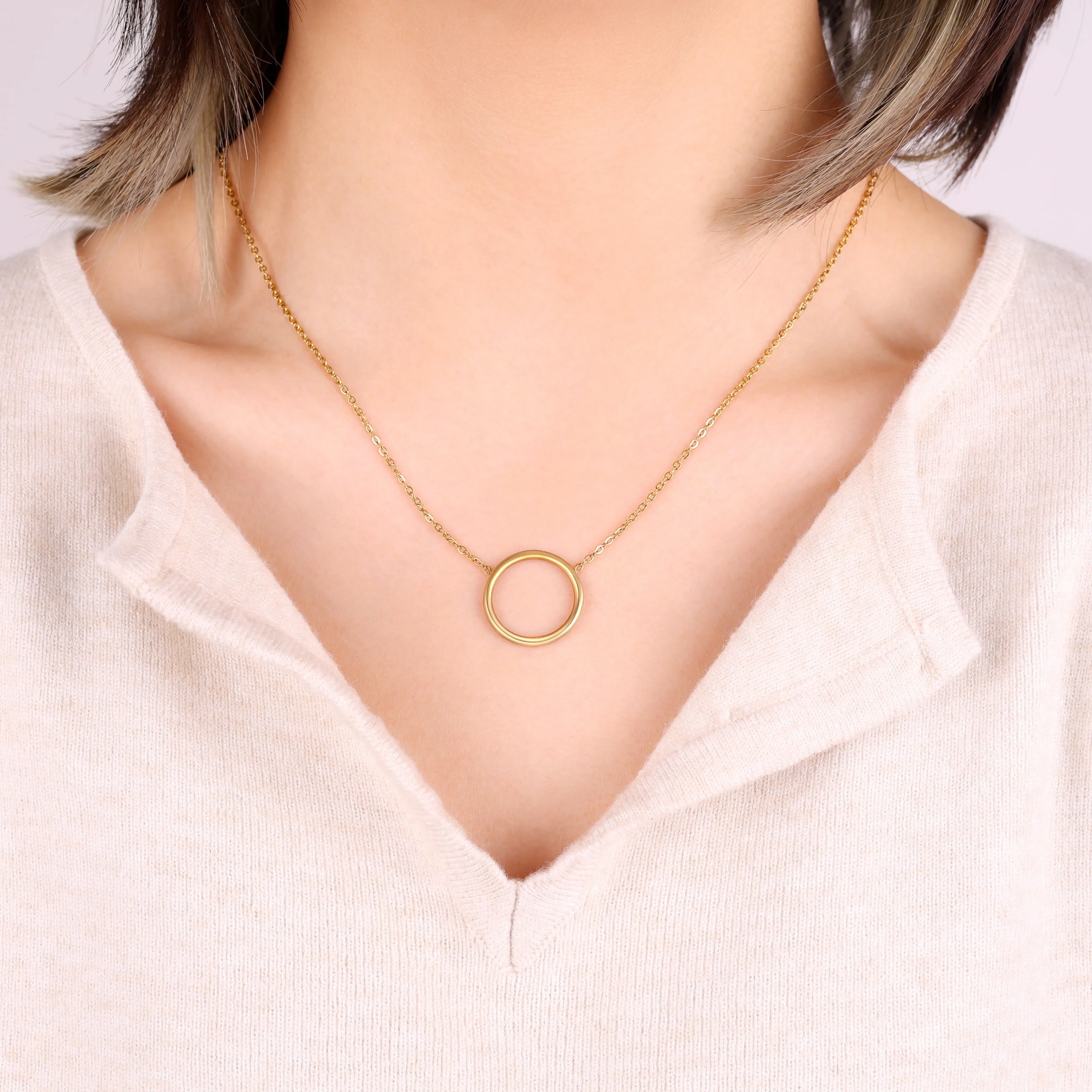 Circle Statement Necklace