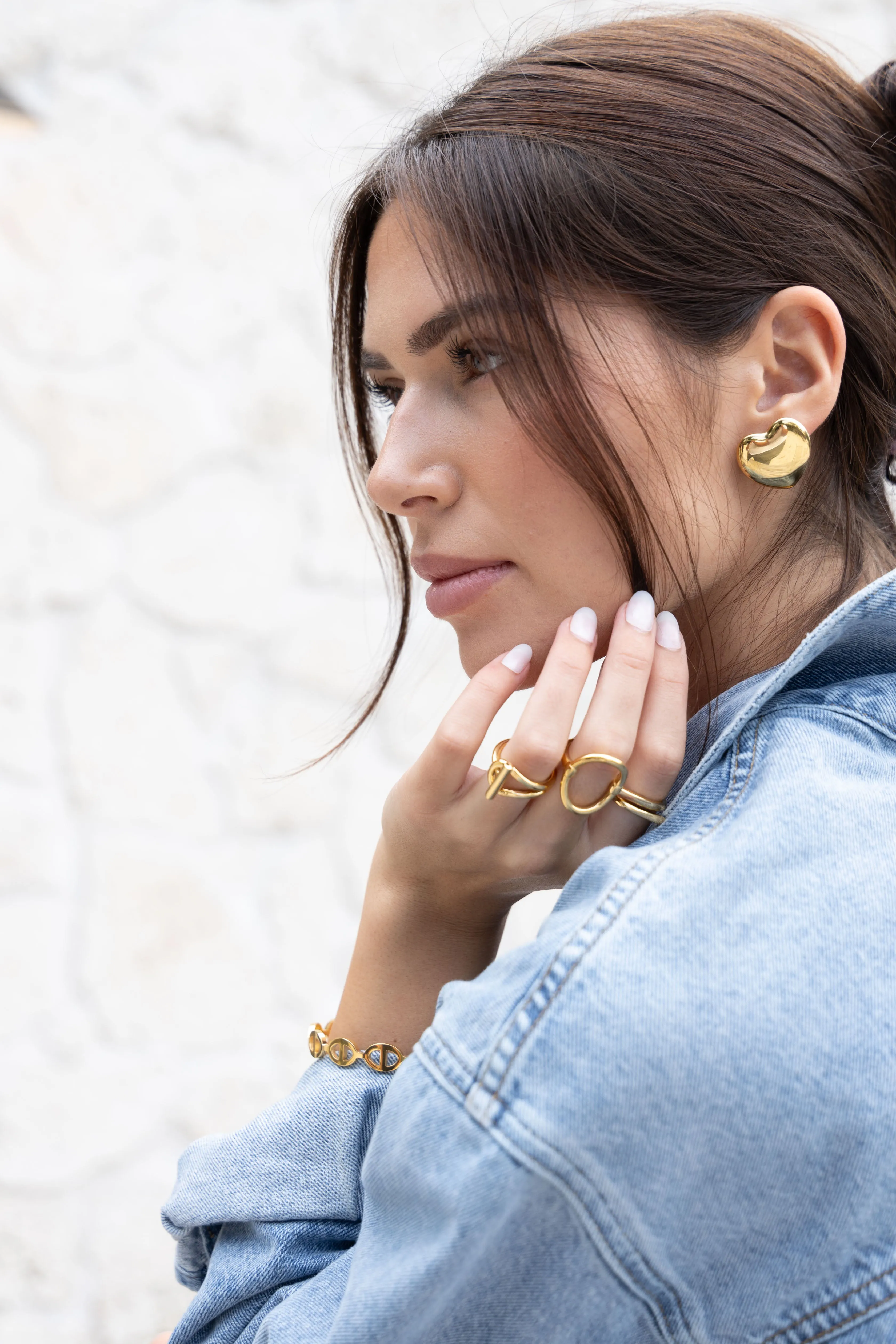 Darlene Heart Studs