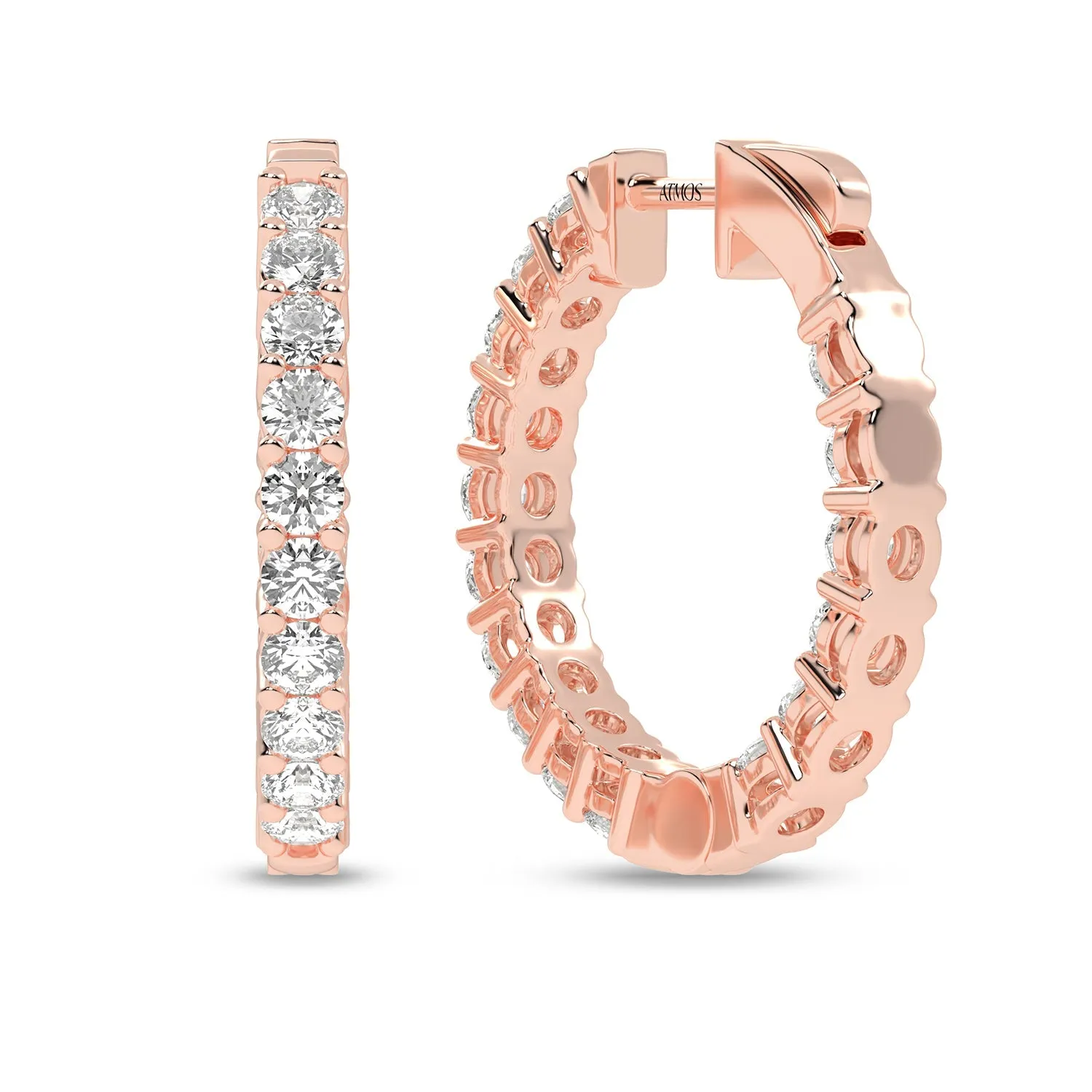 Diamond Charming Hoops