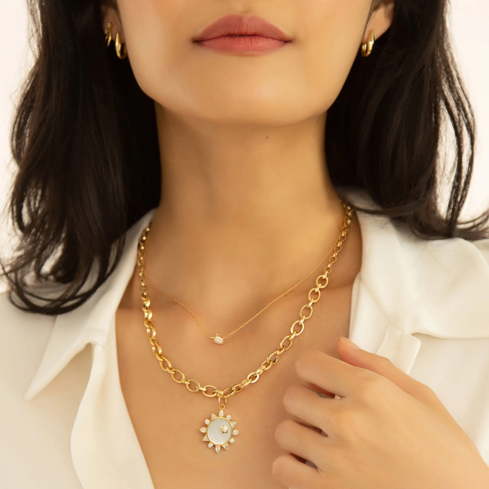 Diamond Critter Turtle "Luck" Necklace