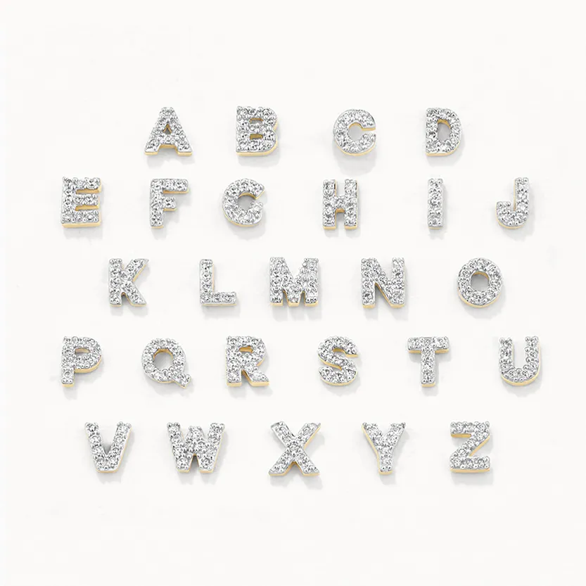 Diamond Letter E Necklace in 10k Gold