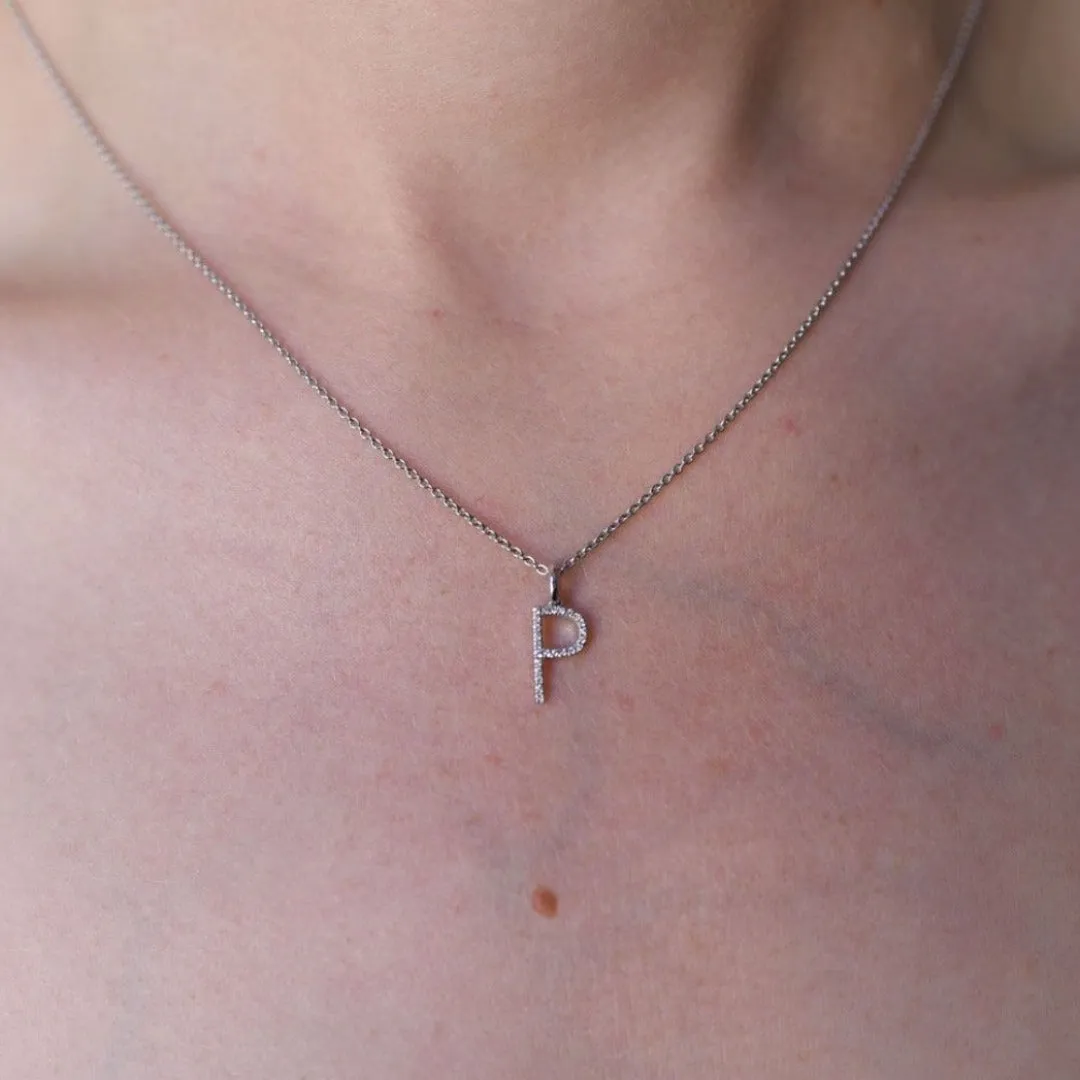 Diamond Letter Pendant 10