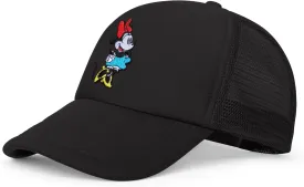 Disney Adult Trucker Hat, Minnie Mouse Mesh Snapback Baseball Cap