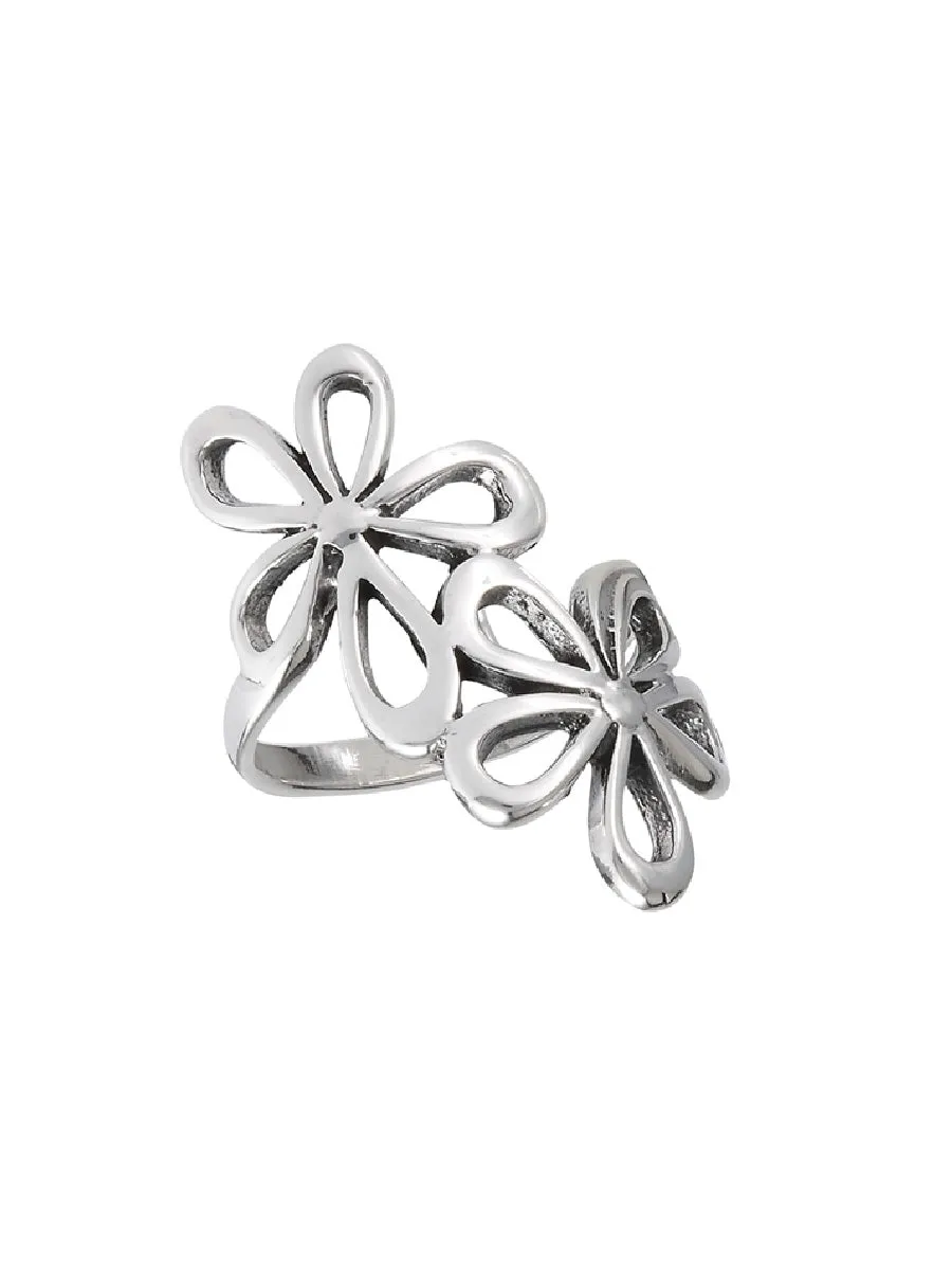 Double Daisy Statement Ring