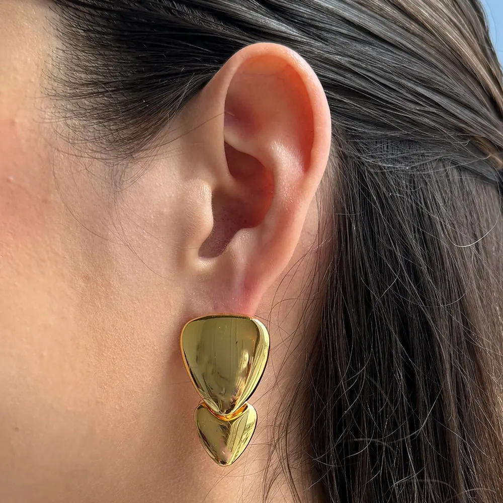 DOUBLE DROP STATEMENT EARRINGS