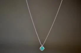 Duo Bale Emerald Pendant in Platinum