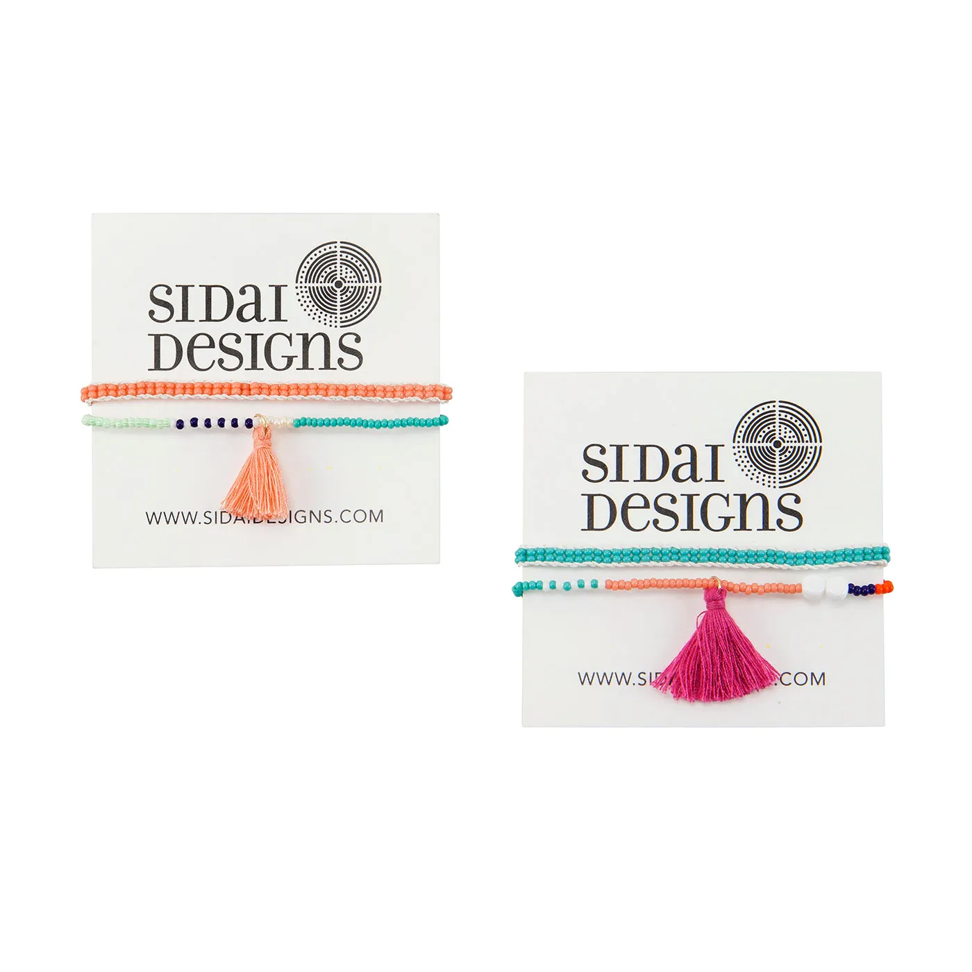Elastic Tassel Bracelet  - SALMON