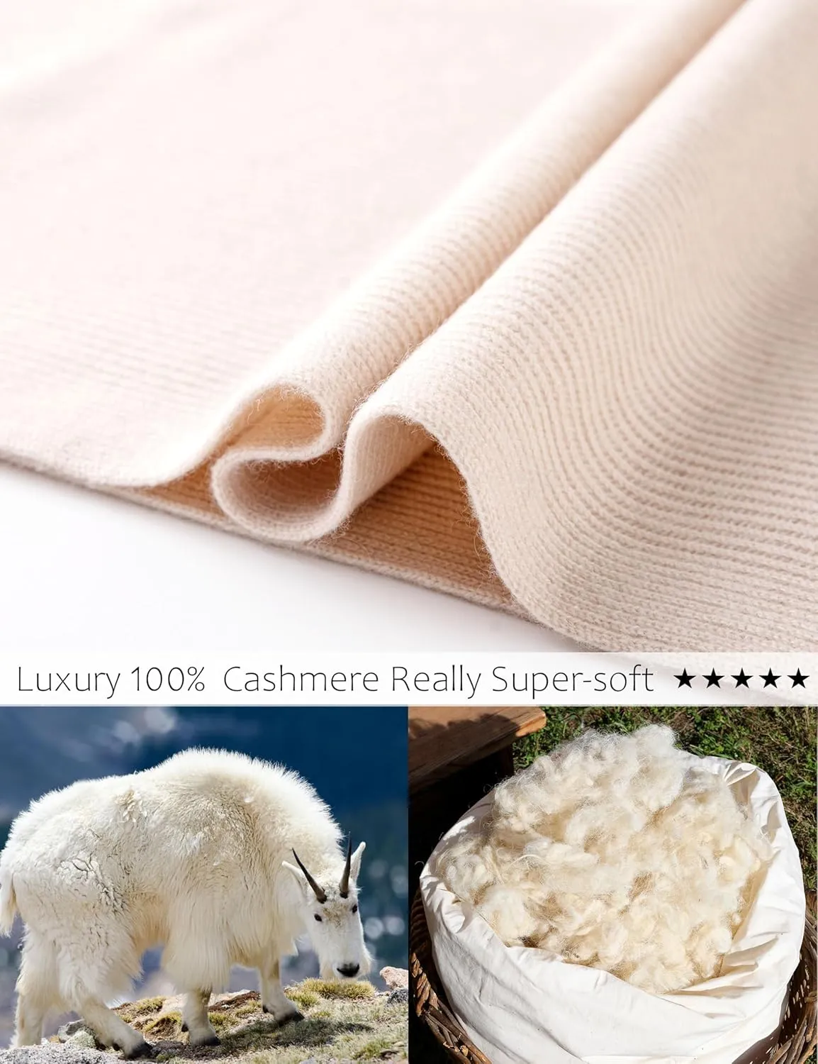 Elegant 100% Cashmere Scarf for Women Luxury Warm Scarves with Gift Box