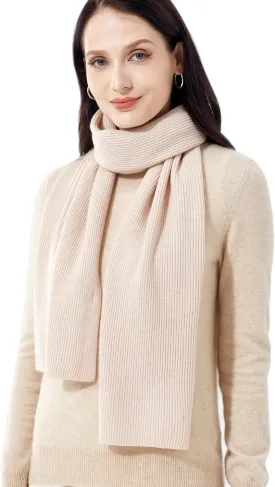 Elegant 100% Cashmere Scarf for Women Luxury Warm Scarves with Gift Box