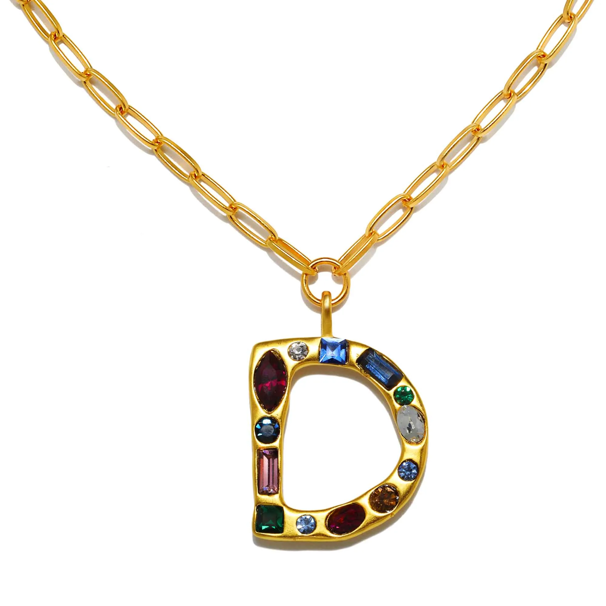 Emilie Gem Initial Necklace