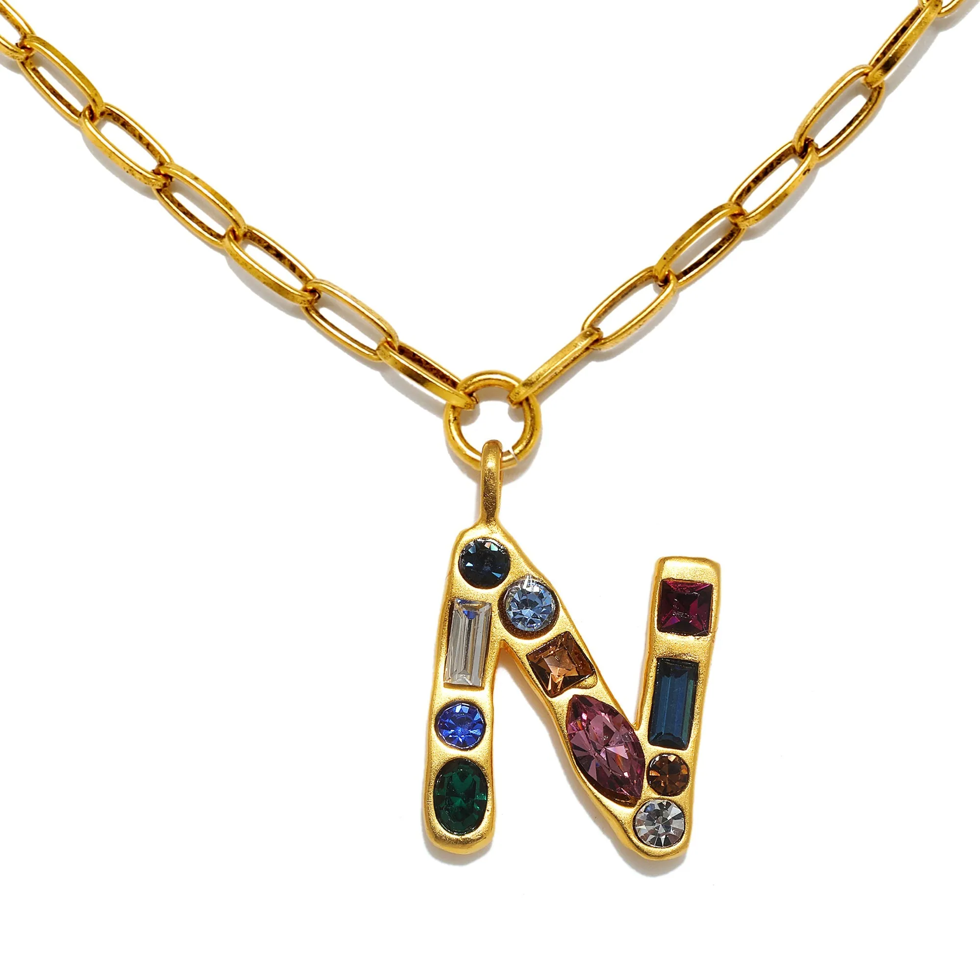 Emilie Gem Initial Necklace