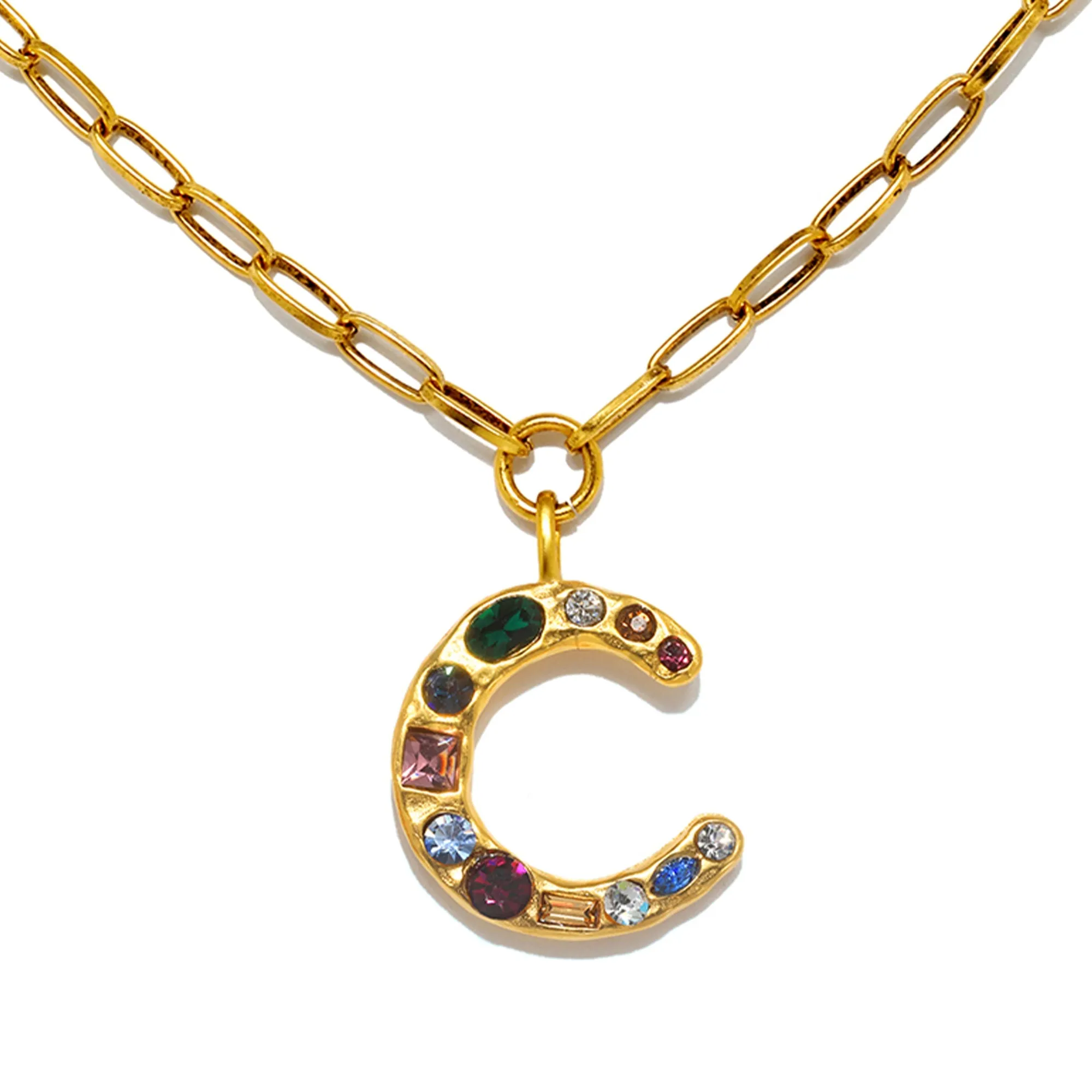 Emilie Gem Initial Necklace