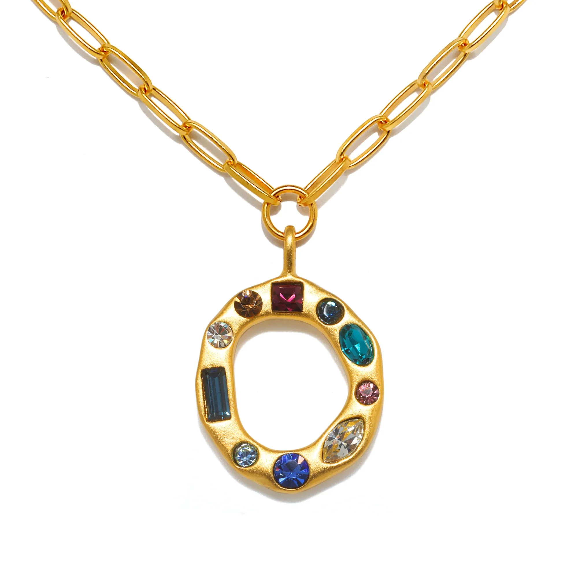 Emilie Gem Initial Necklace