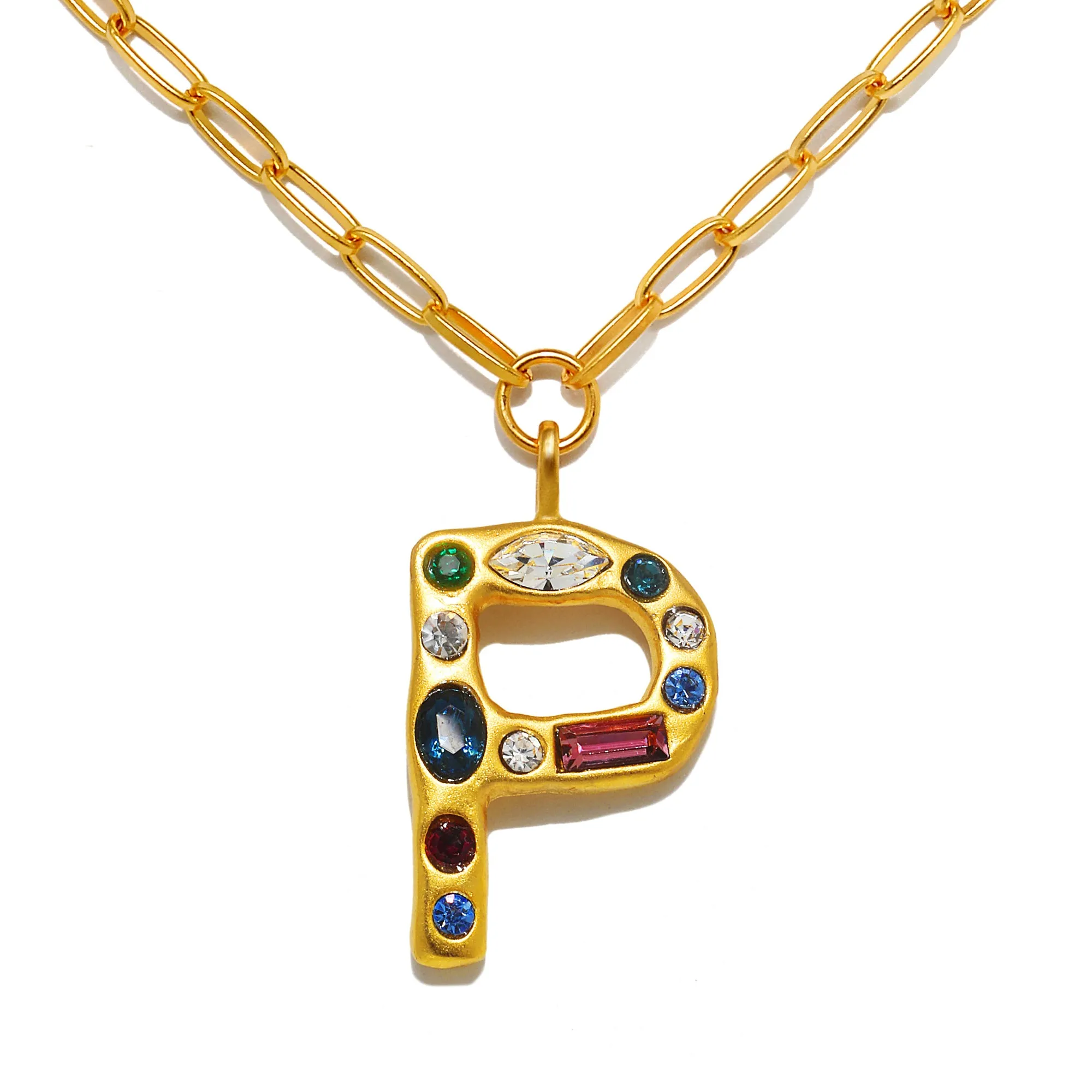 Emilie Gem Initial Necklace
